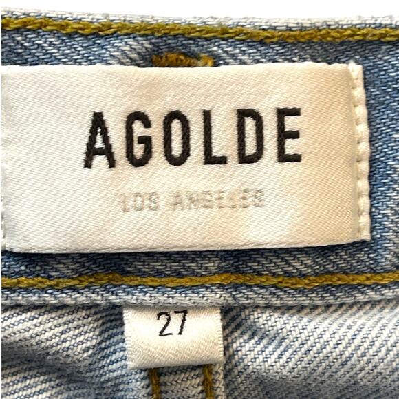 AGOLDE Riley High Rise Straight Crop Jeans | Size 27 | Distressed | $198 Retail - Picture 7 of 9